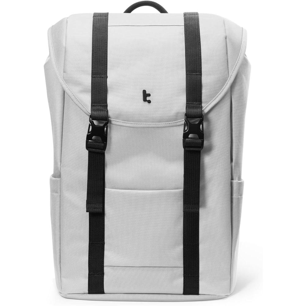 imagetomtoc Flap Laptop Backpack Lightweight WaterResistant Casual Daypack Durable Workpack Vintage Classic Rucksack for 13156 Inch Laptop perfect for Campus Street 22L BlackGray