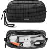 imagetomtoc Electronics Organizer Travel Case Water Resistant Travel Bag Cable Organizer for Essentials Tech Pouch Accessories Carry Storage for Cord Phone Cables Airpods USB Flash Drive Daily ItemsBlack Plaid