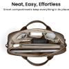 imagetomtoc 1314 Inch Protective Puffy Laptop Carrying Bag for Women Lightweight Laptop Briefcase Fits 14inch MacBook Pro M5 2025 ampamp Other 13quot14quot Computers Work Bag Case Handbag with Organized StorageEarthshade