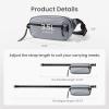 imagetomtoc 35L XPac Sling Bag with RFID Blocking Crossbody Bag Minimalist Chest Shoulder Pack for MenWomen Waterresistant Lightweight Casual Funny Pack for TravelDaily CommuteLight Gray