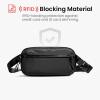 imagetomtoc 35L XPac Sling Bag with RFID Blocking Crossbody Bag Minimalist Chest Shoulder Pack for MenWomen Waterresistant Lightweight Casual Funny Pack for TravelDaily CommuteXPac Black