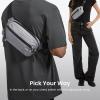 imagetomtoc 35L XPac Sling Bag with RFID Blocking Crossbody Bag Minimalist Chest Shoulder Pack for MenWomen Waterresistant Lightweight Casual Funny Pack for TravelDaily CommuteLight Gray