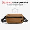 imagetomtoc 35L XPac Sling Bag with RFID Blocking Crossbody Bag Minimalist Chest Shoulder Pack for MenWomen Waterresistant Lightweight Casual Funny Pack for TravelDaily CommuteXPac Brown