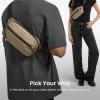 imagetomtoc 35L XPac Sling Bag with RFID Blocking Crossbody Bag Minimalist Chest Shoulder Pack for MenWomen Waterresistant Lightweight Casual Funny Pack for TravelDaily CommuteKhaki