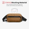 imagetomtoc 35L XPac Sling Bag with RFID Blocking Crossbody Bag Minimalist Chest Shoulder Pack for MenWomen Waterresistant Lightweight Casual Funny Pack for TravelDaily CommuteXPac Brown