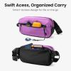 imagetomtoc 35L XPac Sling Bag with RFID Blocking Crossbody Bag Minimalist Chest Shoulder Pack for MenWomen Waterresistant Lightweight Casual Funny Pack for TravelDaily CommuteXPac Purple
