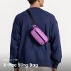 imagetomtoc 35L XPac Sling Bag with RFID Blocking Crossbody Bag Minimalist Chest Shoulder Pack for MenWomen Waterresistant Lightweight Casual Funny Pack for TravelDaily CommuteXPac Purple