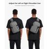 imagetomtoc 5L Compact Sling Backpack for Men Women Lightweight Crossbody Shoulder Bag for 11 inch iPad Pro M5M4 iPad Air M3M2 11quot iPad A16 Nintendo Switch 2Rog Xbox Ally X EDC Daypack  XS SizeGray