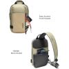 imagetomtoc 5L Compact Sling Backpack for Men Women Lightweight Crossbody Shoulder Bag for 11 inch iPad Pro M5M4 iPad Air M3M2 11quot iPad A16 Nintendo Switch 2Rog Xbox Ally X EDC Daypack  XS SizeKhaki