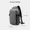 imagetomtoc 5L Compact Sling Backpack for Men Women Lightweight Crossbody Shoulder Bag for 11 inch iPad Pro M5M4 iPad Air M3M2 11quot iPad A16 Nintendo Switch 2Rog Xbox Ally X EDC Daypack  XS SizeGray