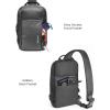 imagetomtoc 5L Compact Sling Backpack for Men Women Lightweight Crossbody Shoulder Bag for 11 inch iPad Pro M5M4 iPad Air M3M2 11quot iPad A16 Nintendo Switch 2Rog Xbox Ally X EDC Daypack  XS SizeBlack