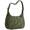 imagetomtoc 9L Puffer Sling Crossbody Bag for Women Trendy Nylon Quilted Crescent Shoulder Bag Purses for 11inch iPad AirPro ampamp Nintendo Switch 2 Puffy Travel Hobo Handbag with Organized Inner PocketsGreen