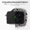 imagetomtoc A33 Slim 1516 Inch Laptop Shoulder Bag for MacBook AirPro M4M3 Briefcase with Accessory ampamp Document Storage WaterResistant ampamp Durable Recycled FabricBlack