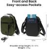 imagetomtoc AviatorT37 Travel Crossbody Sling Bag with RFID Blocking Holds 46 Passports with Antitheft Lockable Zippers Multiple Pockets for Cards ampamp Documents  Organizer for Daily UseXpac Green