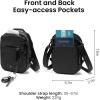 imagetomtoc AviatorT37 Travel Crossbody Sling Bag with RFID Blocking Holds 46 Passports with Antitheft Lockable Zippers Multiple Pockets for Cards ampamp Documents  Organizer for Daily UseXpac Black