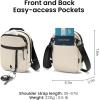 imagetomtoc AviatorT37 Travel Crossbody Sling Bag with RFID Blocking Holds 46 Passports with Antitheft Lockable Zippers Multiple Pockets for Cards ampamp Documents  Organizer for Daily UseBeige