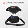 imagetomtoc Belt Bag with RFID Blocking 15L Cross Body Fanny Pack for Women Men Sling Waist Bags with Adjustable Strap for Travel WalkBlack
