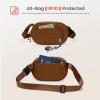 imagetomtoc Belt Bag with RFID Blocking 15L Cross Body Fanny Pack for Women Men Sling Waist Bags with Adjustable Strap for Travel WalkCaramel