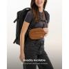 imagetomtoc Belt Bag with RFID Blocking 15L Cross Body Fanny Pack for Women Men Sling Waist Bags with Adjustable Strap for Travel WalkCaramel