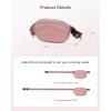 imagetomtoc Belt Bag with RFID Blocking 15L Cross Body Fanny Pack for Women Men Sling Waist Bags with Adjustable Strap for Travel WalkPink