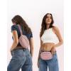 imagetomtoc Belt Bag with RFID Blocking 15L Cross Body Fanny Pack for Women Men Sling Waist Bags with Adjustable Strap for Travel WalkPink