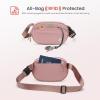 imagetomtoc Belt Bag with RFID Blocking 15L Cross Body Fanny Pack for Women Men Sling Waist Bags with Adjustable Strap for Travel WalkPink