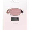 imagetomtoc Belt Bag with RFID Blocking 15L Cross Body Fanny Pack for Women Men Sling Waist Bags with Adjustable Strap for Travel WalkPink