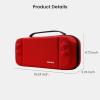 imagetomtoc Carrying Case for Nintendo SwitchOLED Model Large Travel Switch Bag with Pocket for Pro Controller Joy con Grip or AC Adapter Protective Portable Carry Shell with 24 Game CartridgesRed