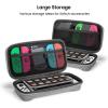 imagetomtoc Carrying Case for Nintendo SwitchOLED Model Large Travel Switch Bag with Pocket for Pro Controller Joy con Grip or AC Adapter Protective Portable Carry Shell with 24 Game CartridgesGray
