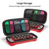 imagetomtoc Carrying Case for Nintendo SwitchOLED Model Large Travel Switch Bag with Pocket for Pro Controller Joy con Grip or AC Adapter Protective Portable Carry Shell with 24 Game CartridgesRed