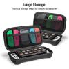 imagetomtoc Carrying Case for Nintendo SwitchOLED Model Large Travel Switch Bag with Pocket for Pro Controller Joy con Grip or AC Adapter Protective Portable Carry Shell with 24 Game CartridgesBlack