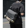 imagetomtoc Compact EDC Sling Bag Minimalist Chest Shoulder Backpack Crossbody Bag for Men Women Lightweight Carry Casual BagBlack