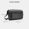 imagetomtoc Compact EDC Sling Bag Minimalist Chest Shoulder Backpack Crossbody Bag for Men Women Lightweight Carry Casual BagBlack
