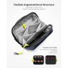imagetomtoc Electronic Organizer Accessory Pouch for MacBook Charger Cables Power Bank Hard Drive Cords Waterresistant Storage Bag with Removable Card Slots for USB Adapter Memory Card BlackNavy Blue