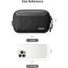 imagetomtoc Electronic Organizer Accessory Pouch for MacBook Charger Cables Power Bank Hard Drive Cords Waterresistant Storage Bag with Removable Card Slots for USB Adapter Memory Card BlackBlack