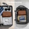 imagetomtoc Electronics Organizer Travel Case Water Resistant Travel Bag Cable Organizer for Essentials Tech Pouch Accessories Carry Storage for Cord Phone Cables Airpods USB Flash Drive Daily ItemsBrown Plaid