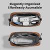 imagetomtoc Electronics Organizer Travel Case Water Resistant Travel Bag Cable Organizer for Essentials Tech Pouch Accessories Carry Storage for Cord Phone Cables Airpods USB Flash Drive Daily ItemsBrown Plaid