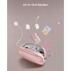 imagetomtoc Electronics Organizer Travel Case Water Resistant Travel Bag Cable Organizer for Essentials Tech Pouch Accessories Carry Storage for Cord Phone Cables Airpods USB Flash Drive Daily ItemsPink