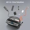 imagetomtoc Electronics Organizer Travel Case Water Resistant Travel Bag Cable Organizer for Essentials Tech Pouch Accessories Carry Storage for Cord Phone Cables Airpods USB Flash Drive Daily ItemsBlack