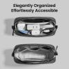 imagetomtoc Electronics Organizer Travel Case Water Resistant Travel Bag Cable Organizer for Essentials Tech Pouch Accessories Carry Storage for Cord Phone Cables Airpods USB Flash Drive Daily ItemsBlack Plaid