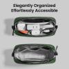 imagetomtoc Electronics Organizer Travel Case Water Resistant Travel Bag Cable Organizer for Essentials Tech Pouch Accessories Carry Storage for Cord Phone Cables Airpods USB Flash Drive Daily ItemsGreen Plaid