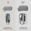 imagetomtoc Electronics Organizer Travel Case Water Resistant Travel Bag Cable Organizer for Essentials Tech Pouch Accessories Carry Storage for Cord Phone Cables Airpods USB Flash Drive Daily ItemsGray