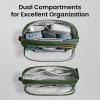 imagetomtoc Electronics Organizer Travel Case Water Resistant Travel Bag Cable Organizer for Essentials Tech Pouch Accessories Carry Storage for Cord Phone Cables Airpods USB Flash Drive Daily ItemsGreen