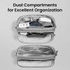 imagetomtoc Electronics Organizer Travel Case Water Resistant Travel Bag Cable Organizer for Essentials Tech Pouch Accessories Carry Storage for Cord Phone Cables Airpods USB Flash Drive Daily ItemsGray