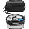 imagetomtoc Electronics Organizer Travel Case Water Resistant Travel Bag Cable Organizer for Essentials Tech Pouch Accessories Carry Storage for Cord Phone Cables Airpods USB Flash Drive Daily ItemsBlack Plaid