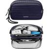 imagetomtoc Electronics Organizer Travel Case Water Resistant Travel Bag Cable Organizer for Essentials Tech Pouch Accessories Carry Storage for Cord Phone Cables Airpods USB Flash Drive Daily ItemsNavy Blue Plaid