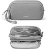 imagetomtoc Electronics Organizer Travel Case Water Resistant Travel Bag Cable Organizer for Essentials Tech Pouch Accessories Carry Storage for Cord Phone Cables Airpods USB Flash Drive Daily ItemsGray
