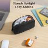 imagetomtoc Electronics Organizer Travel Case Water Resistant Travel Bag Cable Organizer for Essentials Tech Pouch Accessories Carry Storage for Cord Phone Cables Airpods USB Flash Drive Daily ItemsBlack