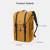 imagetomtoc Flap Laptop Backpack Lightweight WaterResistant Casual Daypack Durable Workpack Vintage Classic Rucksack for 13156 Inch Laptop perfect for Campus Street 22L BlackYellow