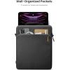imagetomtoc LightB19 Slim 11 Inch Tablet Sleeve Bag for 2025 11inch iPad A16 iPad Air M3 iPad Pro M4M2M1 iPad Air M2 2024 iPad 109 Light Shoulder Bag with Acessories Storage EcoFriendly FabricBlack